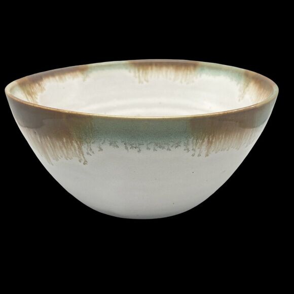 Vtg Holly Hill Seagrove NC Studio Pottery Drip Glaze Mixing Serving Bowl 8” MFK
